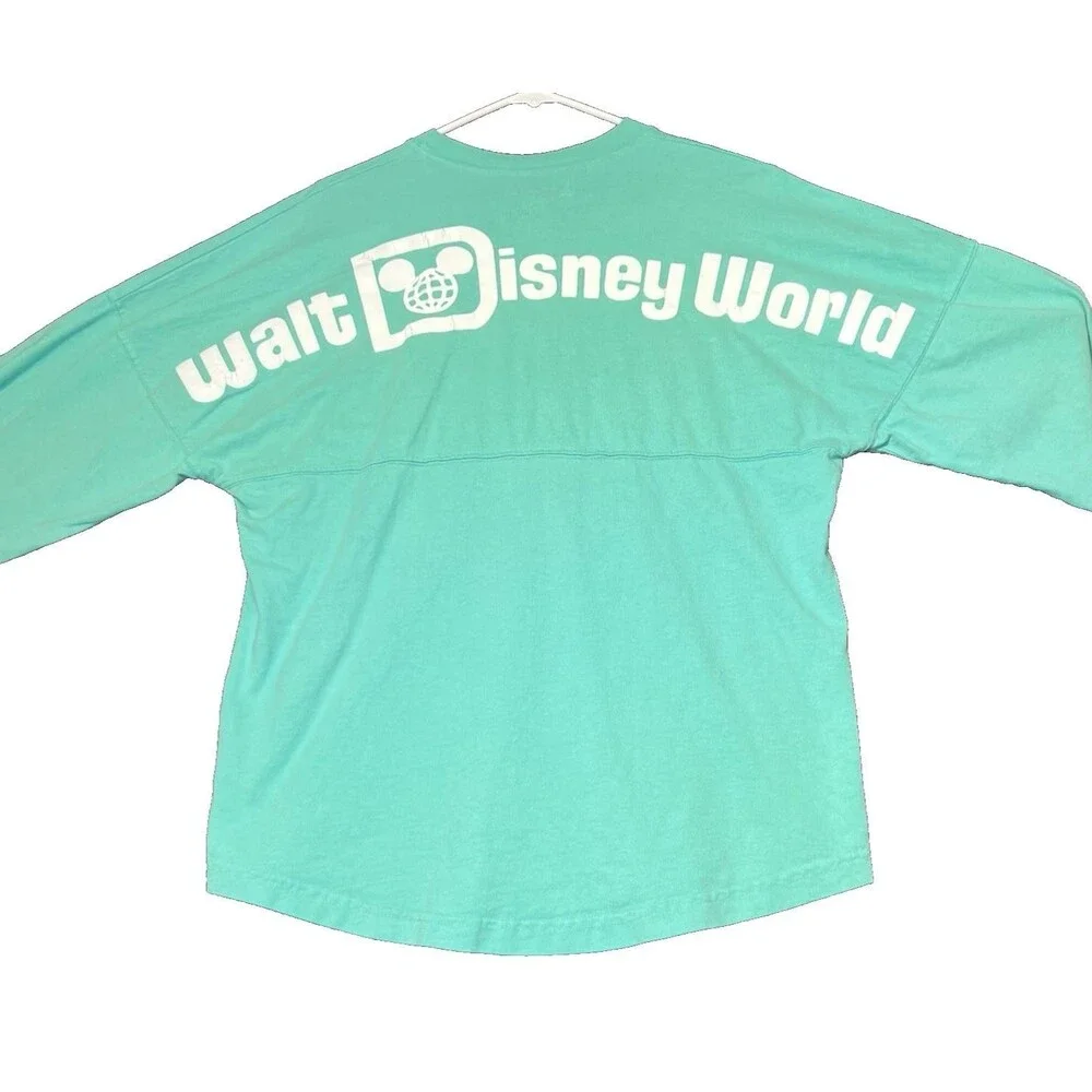 Walt Disney World Spirit Jersey Mint Green Seafoam Logo Est 1971 Size Small‎